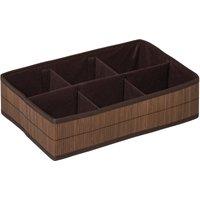 Orsina Kankyo 6 Sections Dark Brown Storage Box