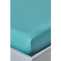 Homescapes Egyptian Cotton Deep Fitted Sheet 18 inch 200 Thread Count in Teal | Size: Single Fitted