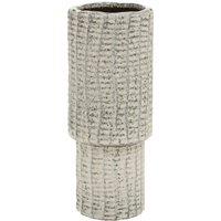 Orsina Textured Medium Vase, Contemporary Design Flower Vase, Tiered Design Modern Vase for a Variety of Decors in Black