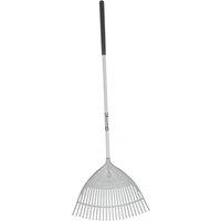 Spear & Jackson 'Leaf Rake' Neverbend Plastic with Tubular Steel Shaft in Silver