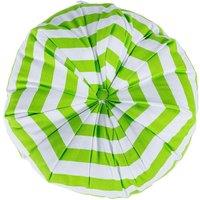 Homescapes Stripe Pleated Round Floor Cushion in Green | Size: 40 cm x 15 cm
