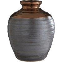 Orsina Zamak Large Barrel Vase in Grey