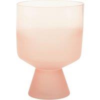 Orsina Small Matte Pink Ombre Glass Vase, Modern Two-Tonal Decorative Vase, Chic Flower Vase for Contemporary Homes