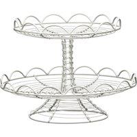 Orsina 2 Tier Cream Wire Cake Stand