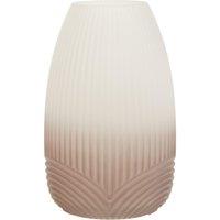 Orsina Large Grey Ombre Glass Vase, Ribbed Glass Vase, Textured Modern Vase, Chic Flower Vase, Grey Glass Vase