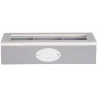 Orsina Organized 3 Compartment Tea Storage Box, Grey with Glass Lid Box For Kitchen, Afternoon Tea Bag Organizer