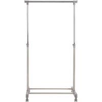 Orsina Stylish Clothes Rack Grey & Chrome Finish Hanging Rail, Movable Cloths Rail For Bedroom, Sleek Coat Stand in Silver