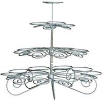 Orsina 4 Tier Silver Wire 23 Cups Cupcake Stand