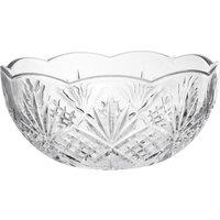 Orsina Clear Large Glass Bowl, Big Transparent Serving Dish, Glass Salad Bowl For Everyday Use, Crystal Dessert Bowl