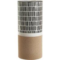 Orsina Small Striped Vase, Ceramic Vase For Indoor Plants, Elevate Home with Small Floral Vase for Living Room in Natural