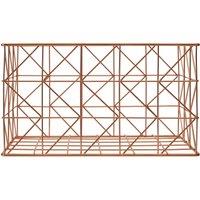 Orsina Functional Copper Finish Zigzag Wire Basket, Stylish Wireframe Basket For Kitchen, High Quality Basket in Gold