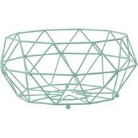Orsina Gold Finish Fruit Basket, Stylish Wire Bowl For Displaying & Storing Fresh Fruit, Durable Metal in Green