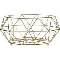Orsina Gold Finish Fruit Basket, Stylish Wire Bowl For Displaying & Storing Fresh Fruit, Durable Metal