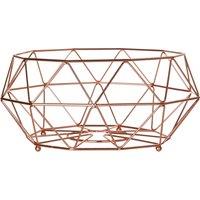 Orsina Gold Finish Fruit Basket, Stylish Wire Bowl For Displaying & Storing Fresh Fruit, Durable Metal in Copper