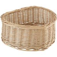 Orsina Grey Heart Shape Willow Basket in Natural