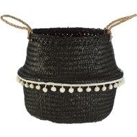 Orsina Small Black Seagrass Basket