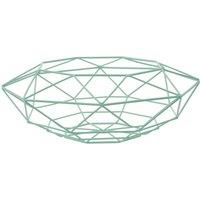 Orsina Geometric Green Finish Fruit Basket, Functional Design Unique Fruit Basket, Contemporary Fruit Basket