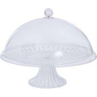Orsina Clear Acrylic Cake Stand with Dome Lid, Graceful Glass Cake Stand & Dome Cover, Clear Acrylic Cake Holder
