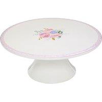 Orsina Elegant Floral Pattern Cake Stand, Durable Cake Stand For Parties, Stable Constructed Cake Display Stand in White