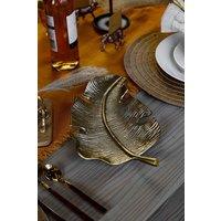 Artesa Cast Aluminium Gold Leaf Plate