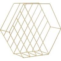 Orsina Functional Hexagonal Basket, Stylish Wireframe Basket For Kitchen, High Quality Contemporary Basket in Gold