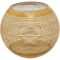 Orsina Raya Large Rounded Glass Vase in Gold