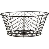 Orsina Black Powder Coated Fruit Basket, Modern Wire Design Bowl For Storing Fresh Fruit, Durable Metal With Matte