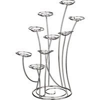 Orsina Faye Chrome 9 Cup Cake Stand in Silver