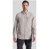 Craghoppers Men's 'Nosilife Adventure' Long Sleeve Insect Repellent Shirt in Ecru | Size: Medium