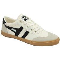Gola Men's 'Badminton' Canvas Lace-Up Trainers in Off-White | Size: 7