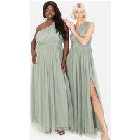 Anaya with Love Women's Recycled One Shoulder Maxi Dress in Green | Size: 18