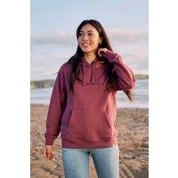 Animal Women's Maya Hoodie Sweatshirt Gym Training Cotton Pullover in Burgundy | Size: 6