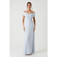 Bardot Ruched Jersey Bridesmaid Dress