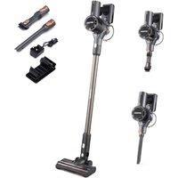 Geepas 2-in-1 Cordless Vacuum Cleaner 22.2V 10KPa Suction 40Min Runtime LED HEPA in Black