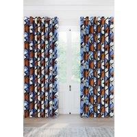 Helena Springfield 'Otto' Cotton Lined Curtains in Blue | Size: 167 cm width x 228 cm drop