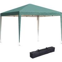 OUTSUNNY 3 x 3M Garden Pop Up Gazebo Height Adjustable Marquee Party Tent Wedding Canopy with Carrying Bag in Green