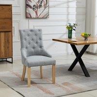 Artemis Home Ravenna Fabric Dining Chairs - Set of 2 in Grey