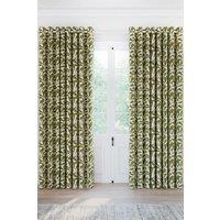 Helena Springfield 'Leni' Cotton Lined Curtains in Green | Size: 167 cm width x 183 cm drop