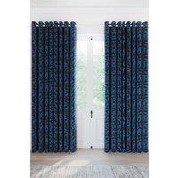 Helena Springfield 'Leni' Cotton Lined Curtains in Blue | Size: 167 cm width x 183 cm drop