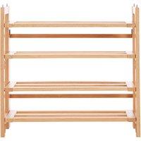 Orsina ARLA 4 Tiers Folding Shoe Rack in Natural