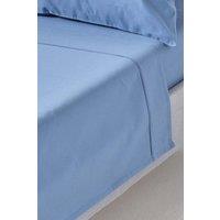 Homescapes Egyptian Cotton Flat Sheet 1000 Thread Count in Bright Blue | Size: Single Flat