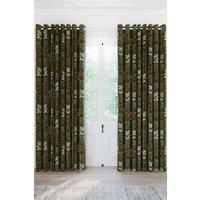 Helena Springfield 'Frey' Cotton Lined Curtains in Green | Size: 228 cm width x 183 cm drop