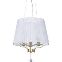 Netlighting Pegaso 3 Light Multi Arm Ceiling Pendant Light Satin Brass in Yellow