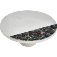 Orsina Imogen White Marble Round Cake Stand