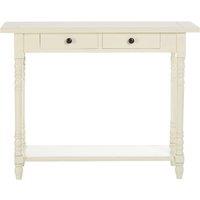 Orsina Console Table for Hallway, Pine Wood Hallway Table for Home Dcor, Wood Table with 2 Drawers for Office in White