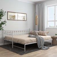 Berkfield Home Pull-out Sofa Bed Frame White Metal 90x200 cm