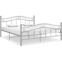Berkfield Home Bed Frame Grey Metal 160x200 cm