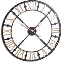 Love Lace Black & Gold Skeleton Clock