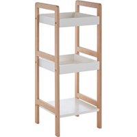 Orsina ARLA Bathroom Shelf Unit With Birchwood Frame in Natural