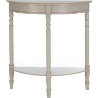 Orsina Rounded Console Table for Hallway, Pine Wood Wood Table for Home & Office Decor in Grey